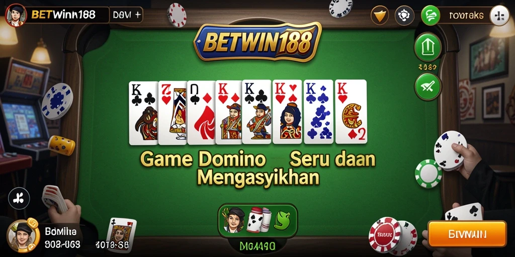 Tampilan gameplay Domino yang seru dan interaktif.