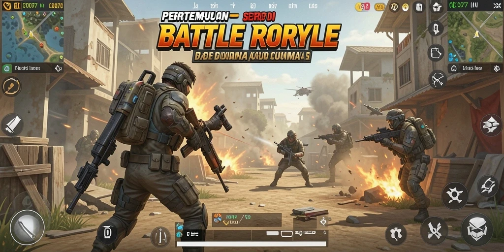 Gameplay seru C0077 dalam aksi Battle Royale.