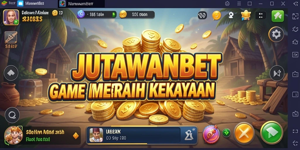 Screenshot gameplay JUTAWANBET menunjukkan kemajuan dan kesenangan dalam meraih kekayaan.