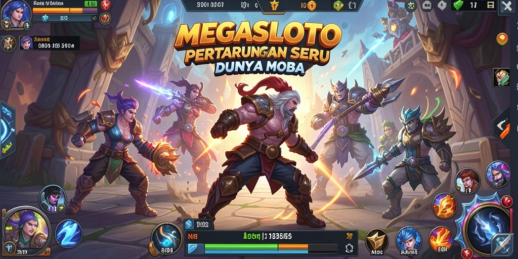 Gameplay MOBA yang seru dan penuh aksi.