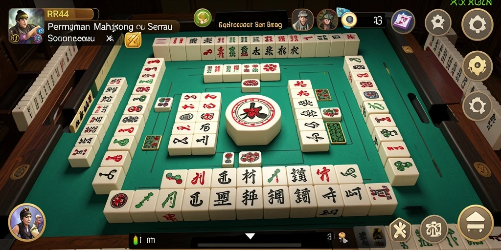 Tampilan gameplay RR44 yang menarik dalam permainan Mahjong.